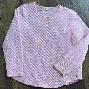 Orivs Quilted Pullover Crew Neck Top